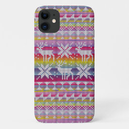 Nordic Kerstkleurful Winter Knits Pattern Case-Mate iPhone Case