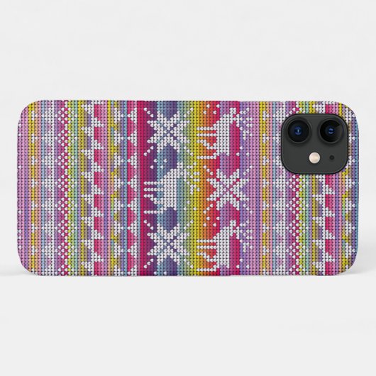 Nordic Kerstkleurful Winter Knits Pattern Case-Mate iPhone Case (Achterkant (horizontaal))