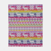 Nordic Kerstkleurful Winter Knits Pattern Fleece Deken (Voorkant)
