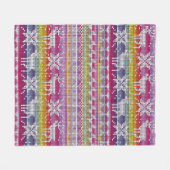 Nordic Kerstkleurful Winter Knits Pattern Fleece Deken (Voorkant (Horizontaal))