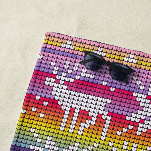 Nordic Kerstkleurful Winter Knits Pattern Strandlaken (In situ)