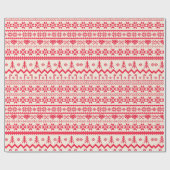 Nordic Knit Christmas Wrapping Paper Cadeaupapier (Vlak)