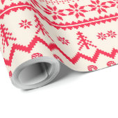 Nordic Knit Christmas Wrapping Paper Cadeaupapier (Rol Hoek)