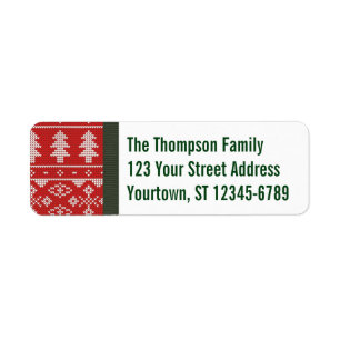 Nordic Knit Fair Isle Return Address Labels