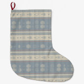 Nordic Knit Pet Christmas Stocking with Snowflakes Grote Kerstsok (Voorkant)