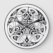 Nordic Knotwork – Viking Mythology Art Grote Klok (Voorkant)