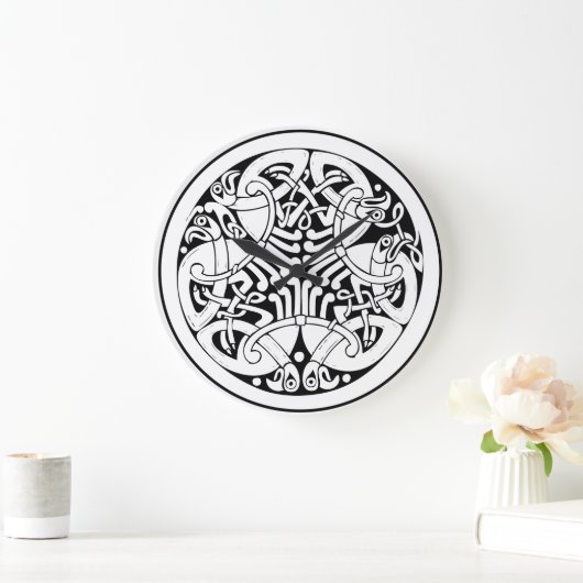 Nordic Knotwork – Viking Mythology Art Grote Klok (Huis)