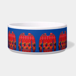 Nordic lelijke trui schattig winter rood blauw voerbakje