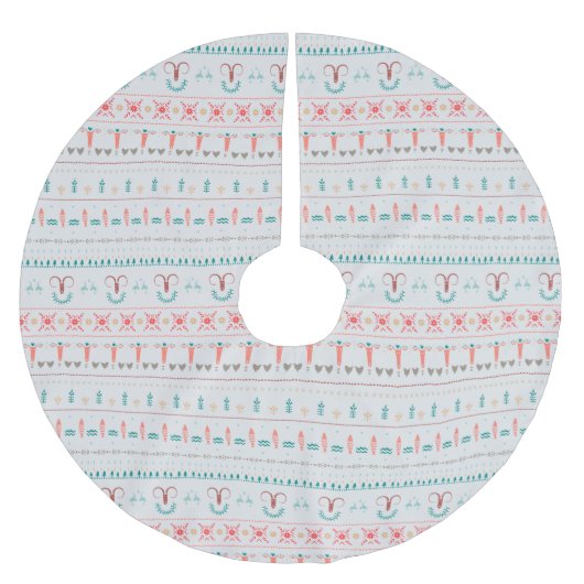 Nordic Light Winter Pattern Kerstboom Rok (Voorkant)