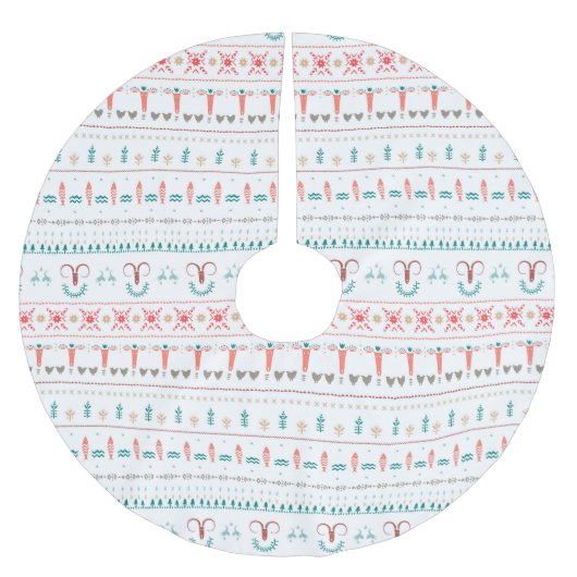 Nordic Light Winter Pattern Kerstboom Rok (Voorkant)