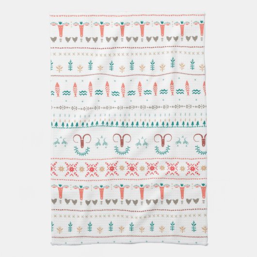 Nordic Light Winter Pattern Theedoek (Verticaal)