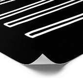 Nordic Minimalist Black White Abstract Poster (Hoek)