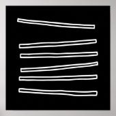 Nordic Minimalist Black White Abstract Poster (Voorkant)