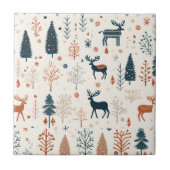 Nordic Minimalist Reindeer Beige Scandinavisch Tegeltje (Voorkant)