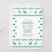 Nordic Mint Ugly Sweater Christmas Party Kaart (Voorkant)