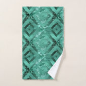 Nordic Molten Jade | Abstract geometrisch groen Bad Handdoek (Handdoek)