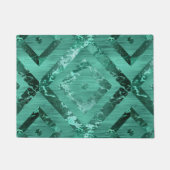Nordic Molten Jade | Abstract geometrisch groen Deurmat (Voorkant)