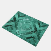Nordic Molten Jade | Abstract geometrisch groen Deurmat (Schuin)