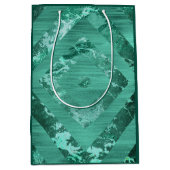 Nordic Molten Jade | Abstract geometrisch groen Medium Cadeauzakje (Voorkant)