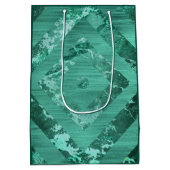 Nordic Molten Jade | Abstract geometrisch groen Medium Cadeauzakje (Achterkant)