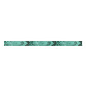 Nordic Molten Jade | Abstract geometrisch groen Satijnen Lint (Voorkant)