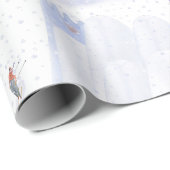 Nordic Mountain Snowy skidorp Cadeaupapier (Rol Hoek)