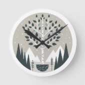 Nordic Mountains en Berkenboom Ronde Klok (Voorkant)