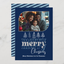 Nordic Night Modern Retro Doodle Kerstfoto