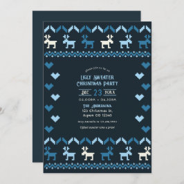 Nordic Night Sky Ugly Sweater Christmas Party Kaart