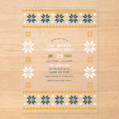 Nordic Night Ugly Sweater Christmas Party Acryl Uitnodigingen (Voorkant)