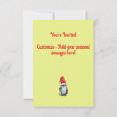 Nordic Nisse Gnome Gonk Holding A Glass Of‎ Lime  Kaart (Achterkant)