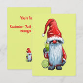 Nordic Nisse Gnome Gonk Holding A Glass Of‎ Lime  Kaart (Voorkant / Achterkant)