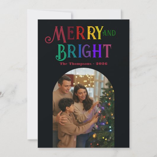 Nordic Noël "Jaar in Review" Foto's Kerst Feestdagenkaart (Voorkant)