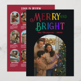Nordic Noël "Jaar in Review" Foto's Kerst Feestdagenkaart