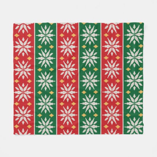Nordic Noel Knit Fleece Deken (Voorkant (Horizontaal))