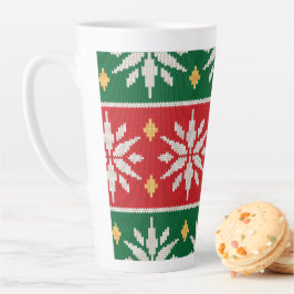 Nordic Noel Knit Latte Mok