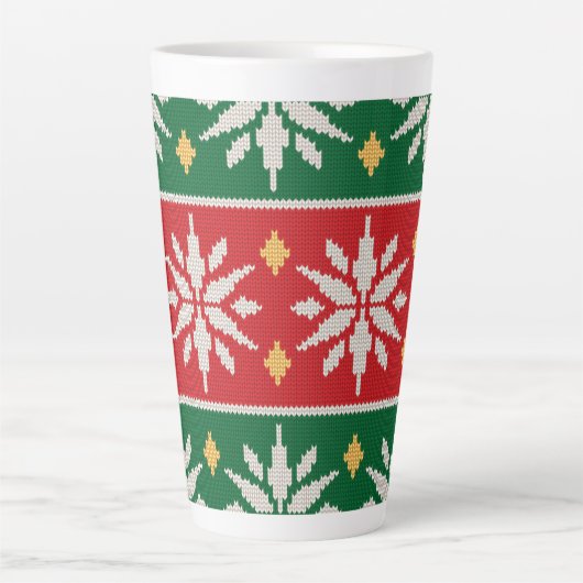 Nordic Noel Knit Latte Mok (Voorkant)