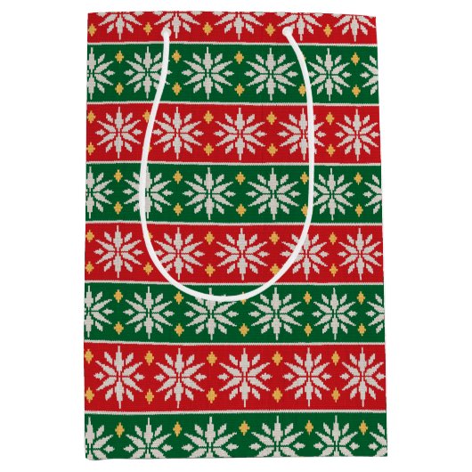 Nordic Noel Knit Medium Cadeauzakje (Voorkant)