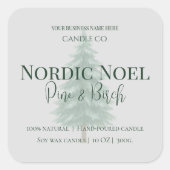 Nordic Noel Pine & Birch Candle Label (Voorkant)