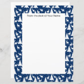 Nordic Outdoorsy Herten Pine Tree Navy Blue Custom (Voorkant / Achterkant)