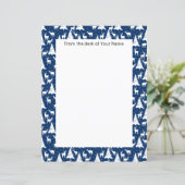 Nordic Outdoorsy Herten Pine Tree Navy Blue Custom (Staand voorkant)