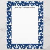 Nordic Outdoorsy Herten Pine Tree Navy Blue Custom (Voorkant)