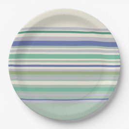 Nordic Pastel Stripes Pattern Papieren Bordje