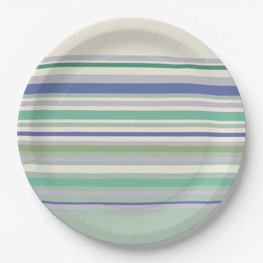 Nordic Pastel Stripes Pattern Papieren Bordje (Voorkant)