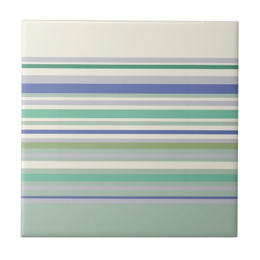 Nordic Pastel Stripes Pattern Tegeltje (Voorkant)