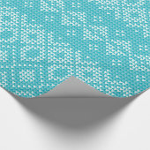 Nordic Pattern Holiday Gift Wrap/Aqua Cadeaupapier (Hoek)