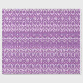 Nordic Pattern Holiday Gift Wrap/Paars Cadeaupapier (Vlak)
