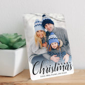 Nordic Pattern Multi Holiday Photo Card in grijs Feestdagenkaart