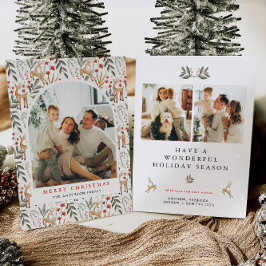 Nordic Photo Christmas Kaart Boho Scandi Holiday