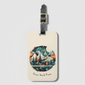 Nordic Pines & Peaks, op maat Bagagelabel (Voorkant (verticaal))